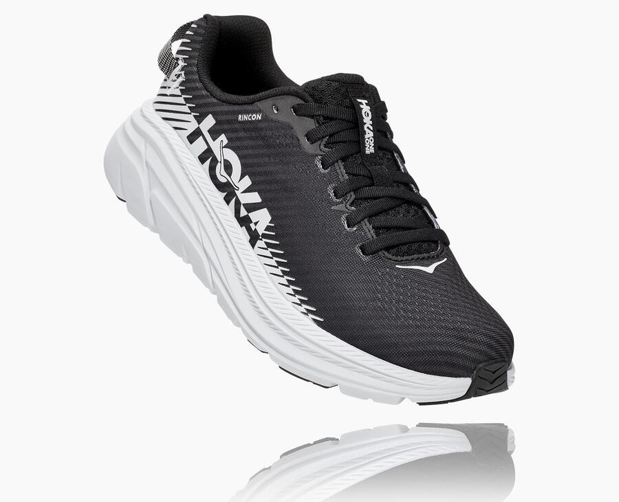 Hoka One One Hardloopschoenen Dames - Rincon 2 - Zwart/Wit - RW3891567